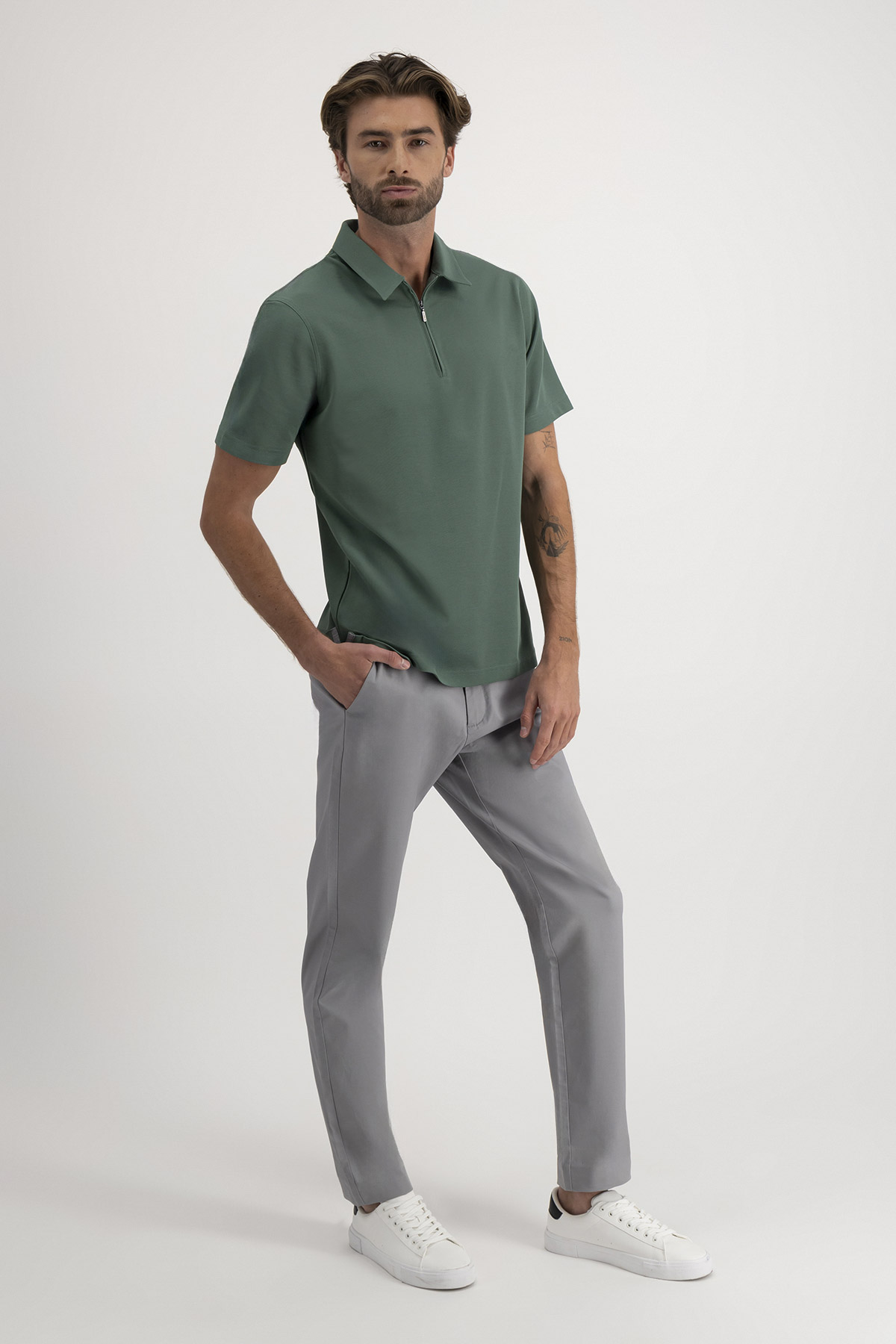 Polo EASY CARE TECHNOLOGY Roberts Color Verde Contemporary Fit
