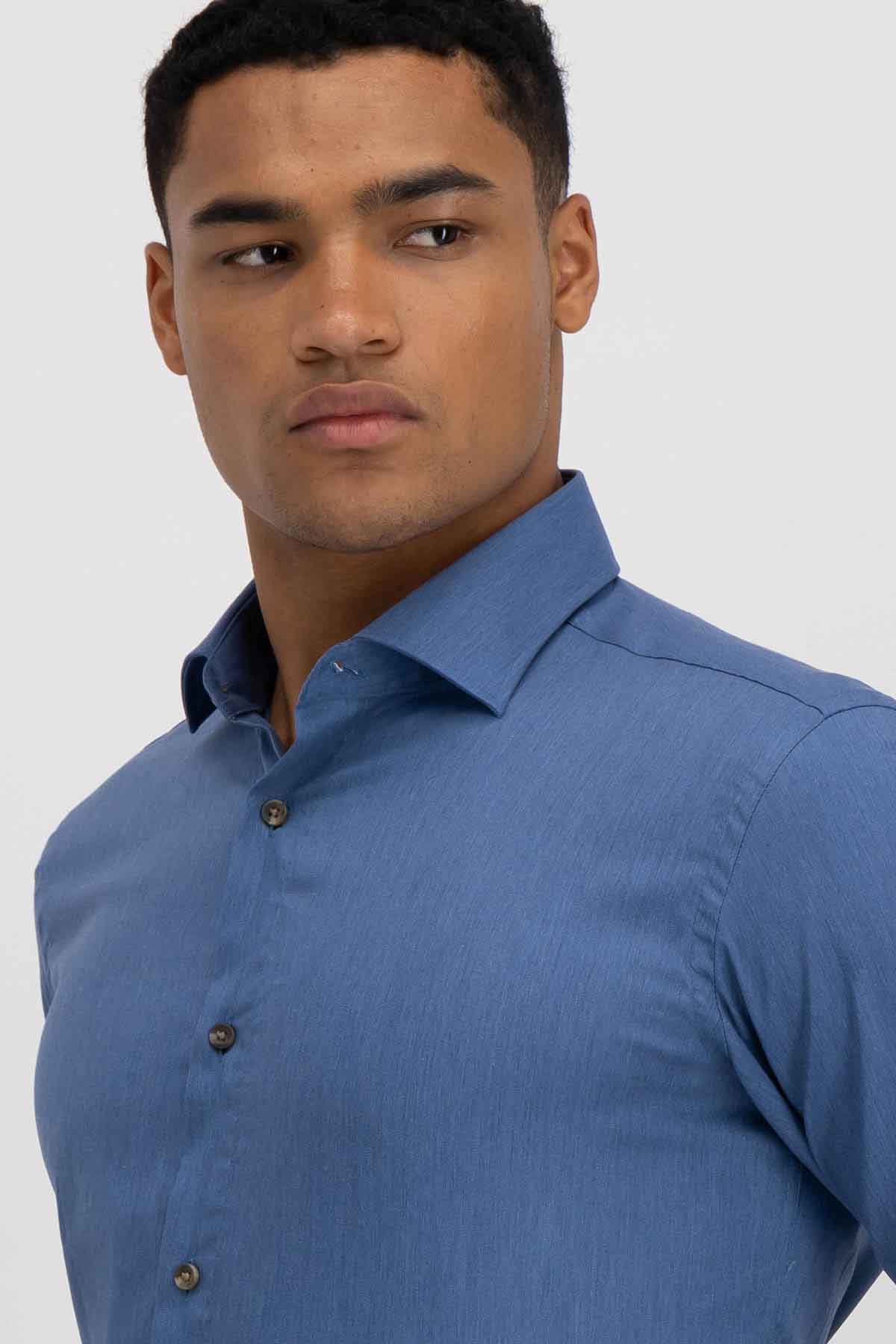Camisa Sport Roberts Super Touch Color Azul Claro Slim Fit
