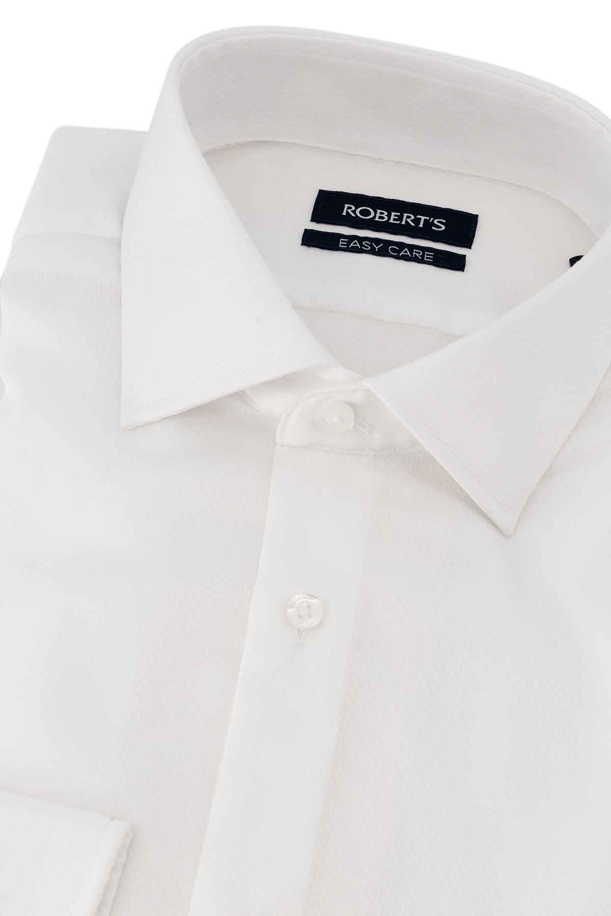 Camisa Roberts Easy Care Slim Fit Color Blanco