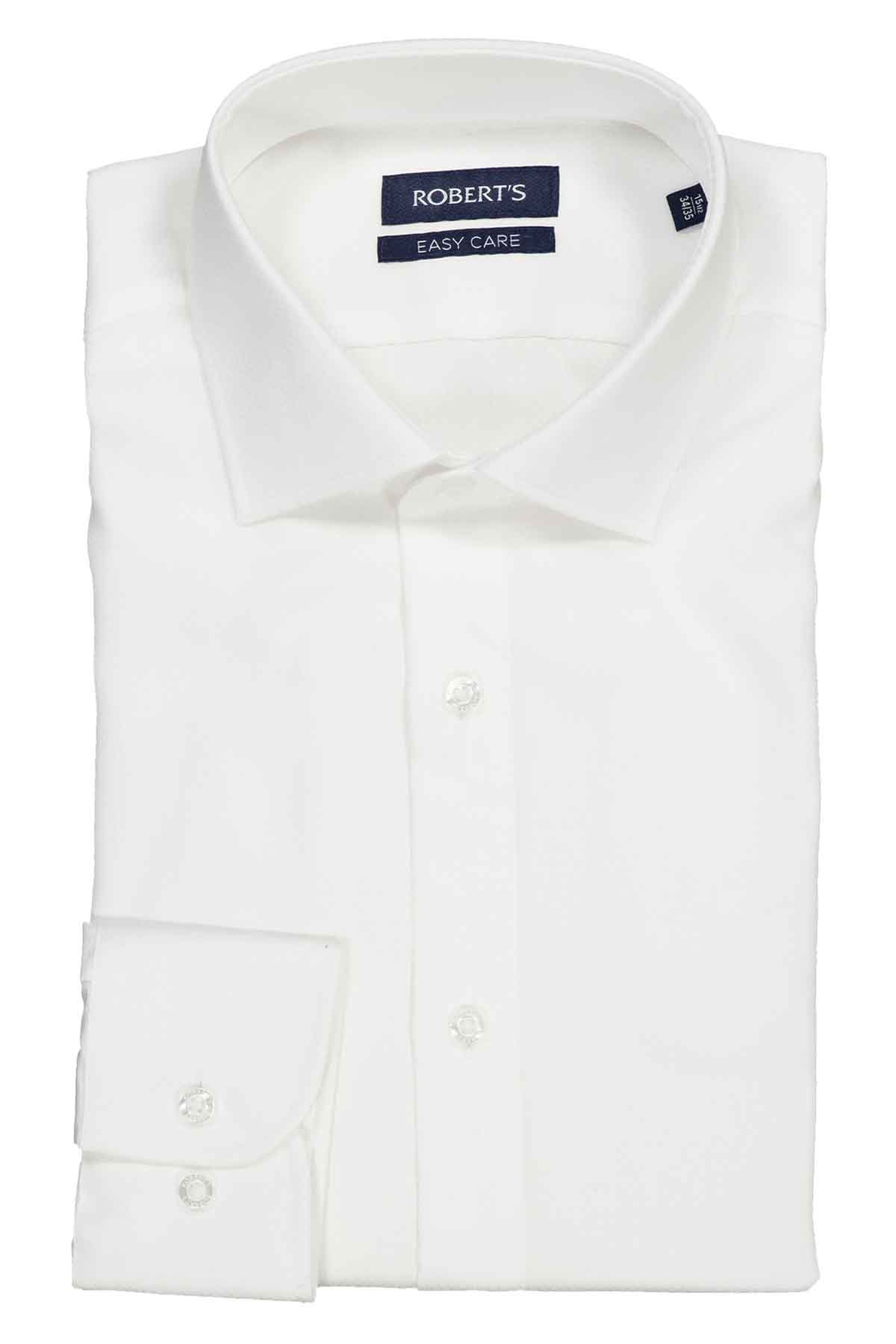 Camisa Roberts Easy Care Slim Fit Color Blanco