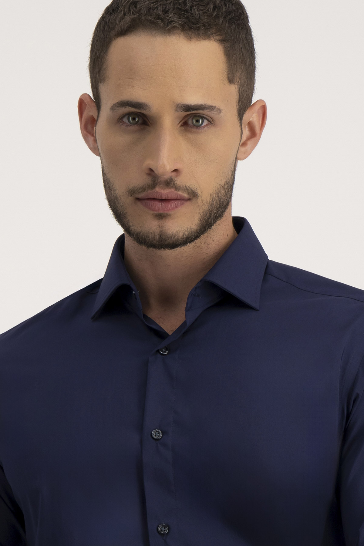 Camisa Casual Roberts Super Touch Azul Marino Slim Fit