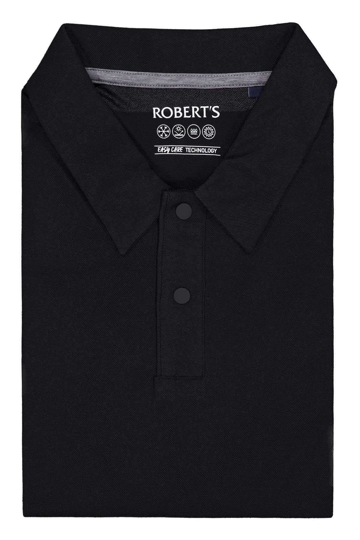 Polo EASY CARE TECHNOLOGY Roberts Color Negro Contemporary Fit
