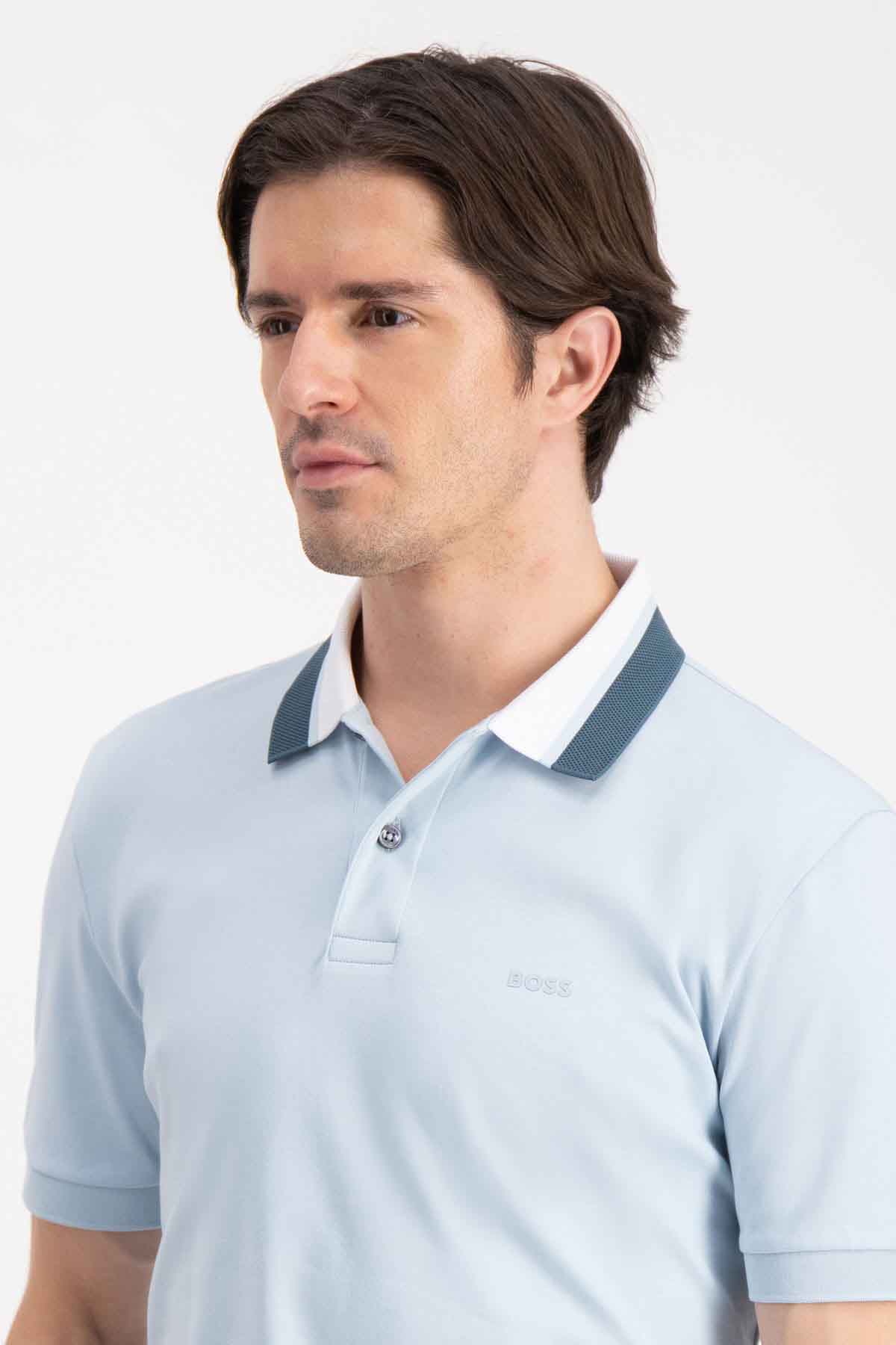 Polo Hugo Boss Azul Claro Regular Fit