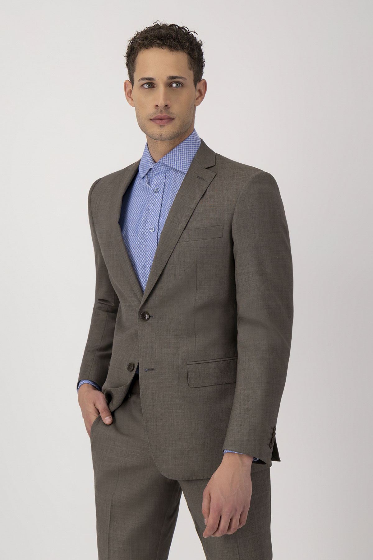 Traje Slim Fit Café Oscuro