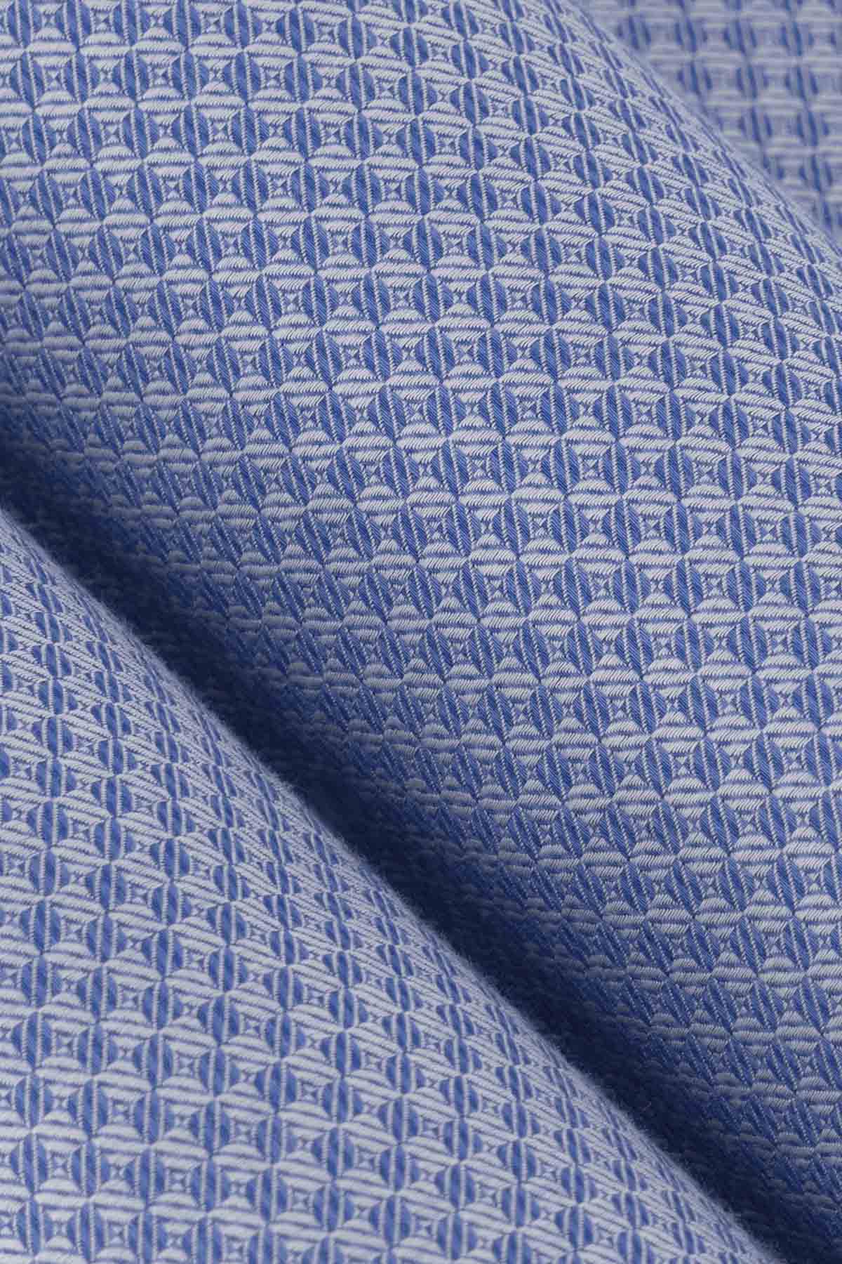 Camisa Formal Silk Protein Contemporary Fit Azul