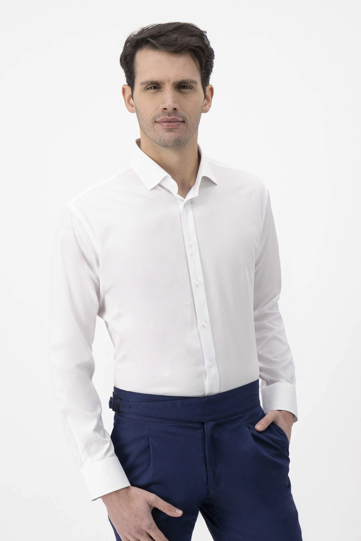 Camisa Formal NON IRON Calderoni Blanco Contemporary Fit