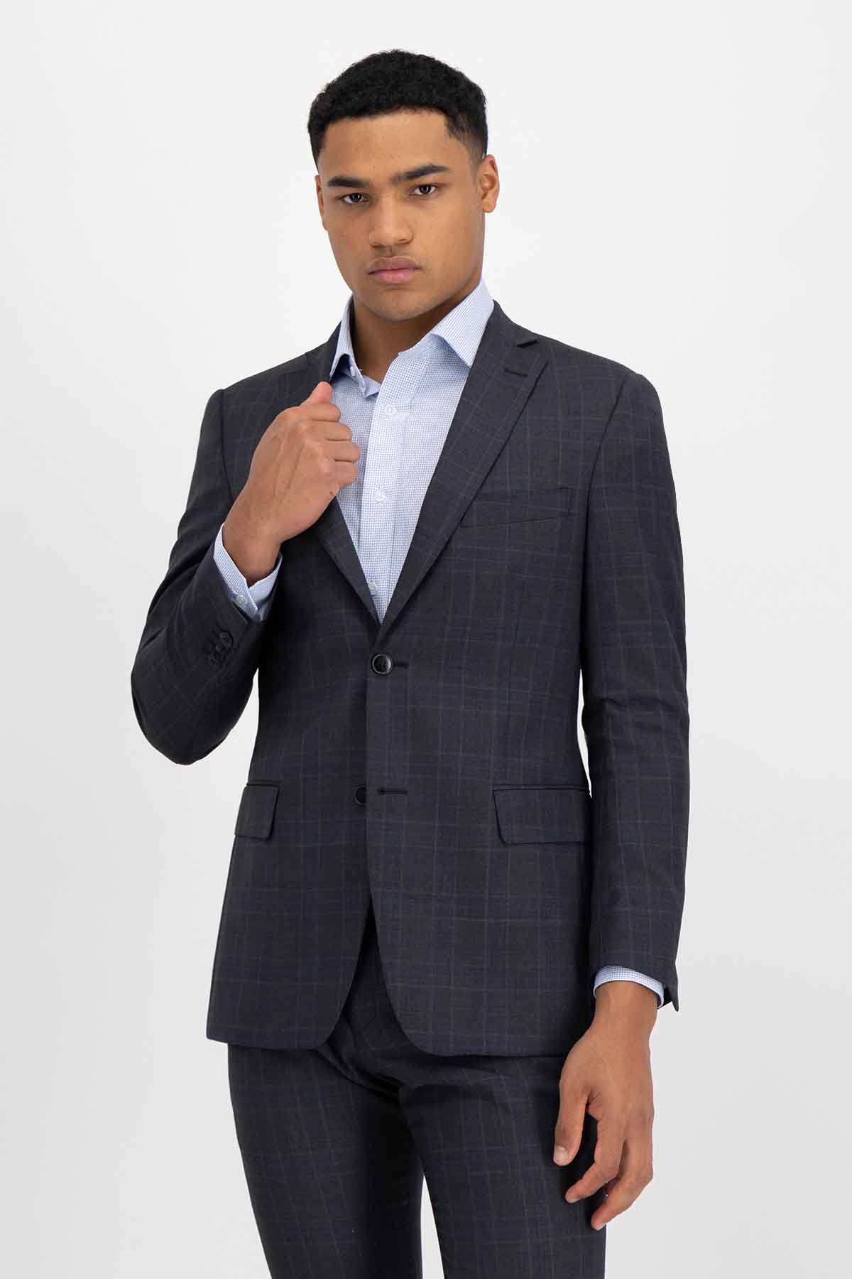 Traje Roberts Gris Oxford Slim Fit