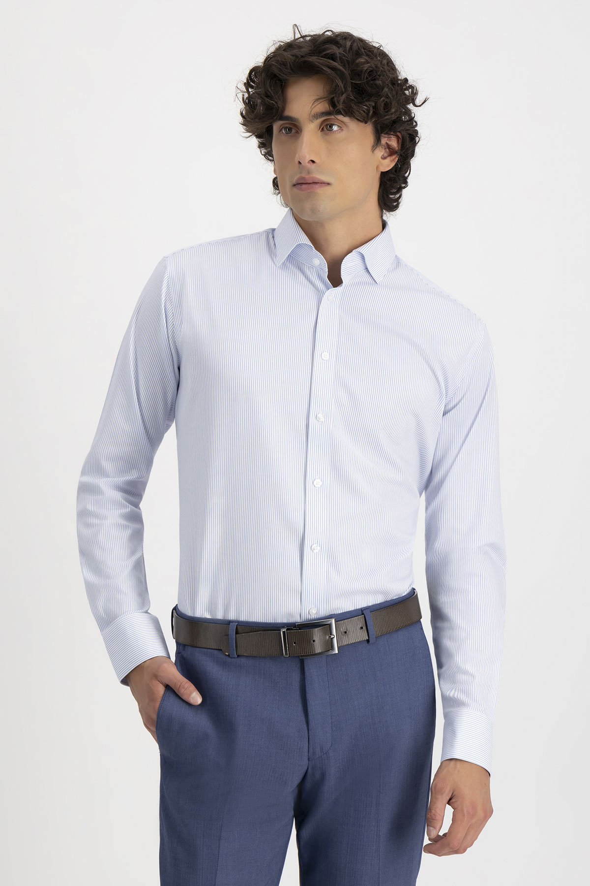 Camisa Formal NON IRON Contemporary Fit Azul