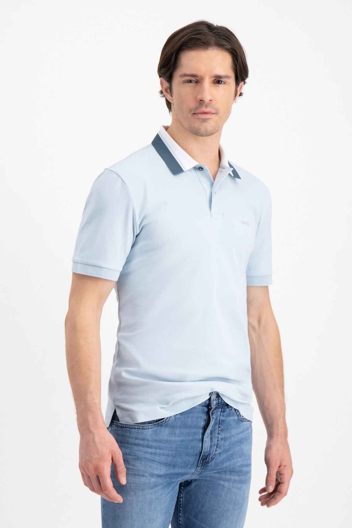 Polo Hugo Boss Azul Claro Regular Fit