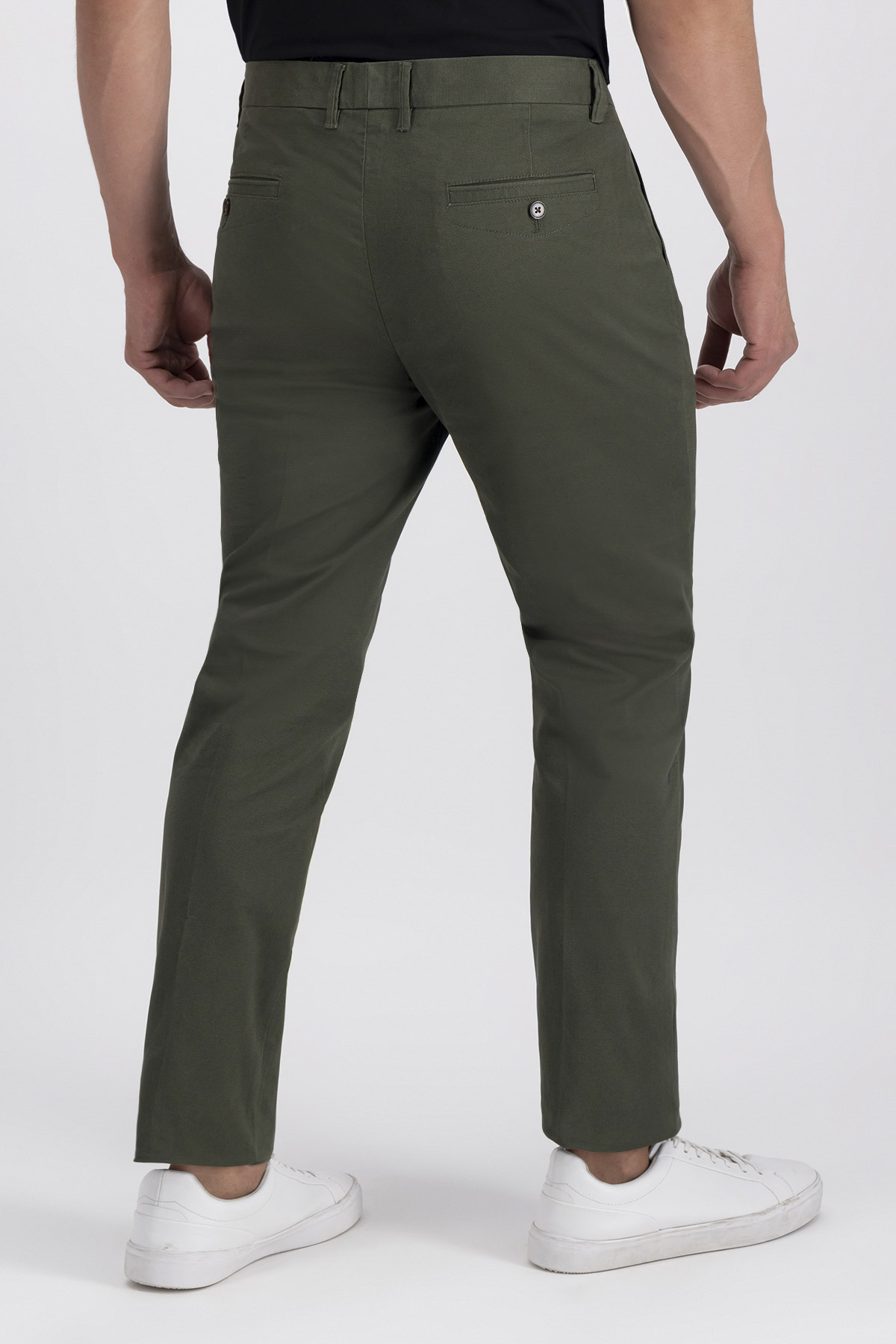 Pantalón Casual Contemporary Fit Verde Obscuro