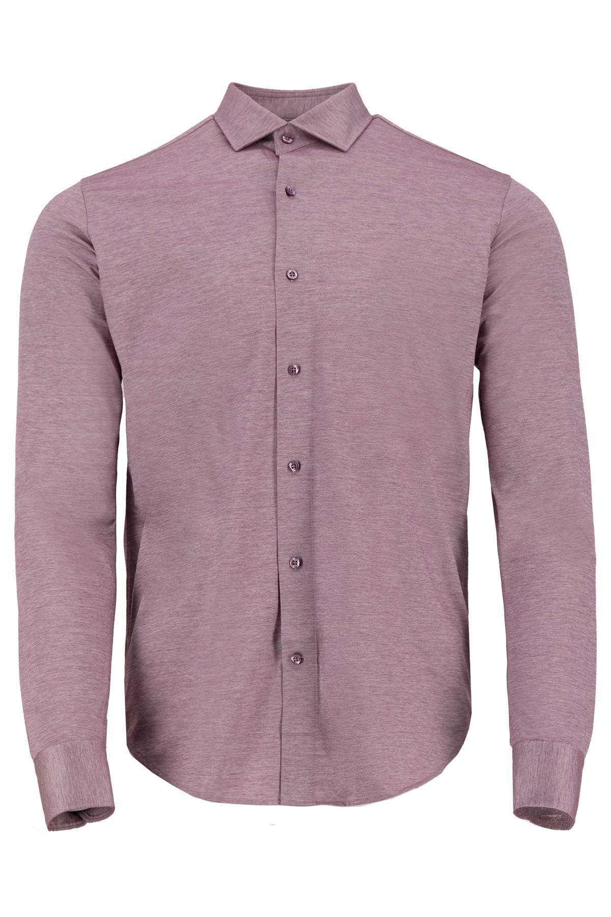 Camisa Formal Knit Calderoni Vino Contemporary Fit