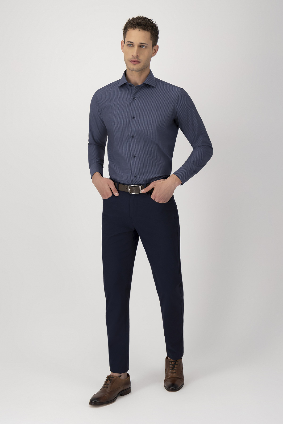 Camisa Formal Incanto Notturno Contemporary Fit Azul