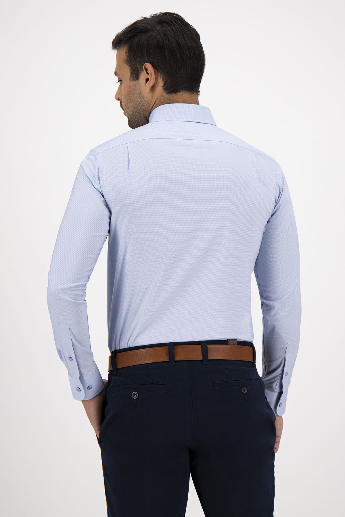 Camisa Vestir Calderoni Regular Fit Azul