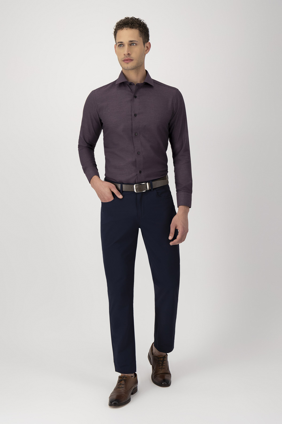 Camisa Formal Incanto Notturno Contemporary Fit Vino