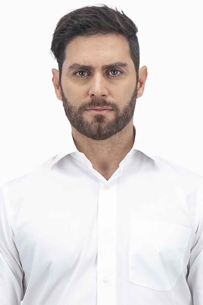 Camisa Roberts Easy Care Regular fit Color blanco