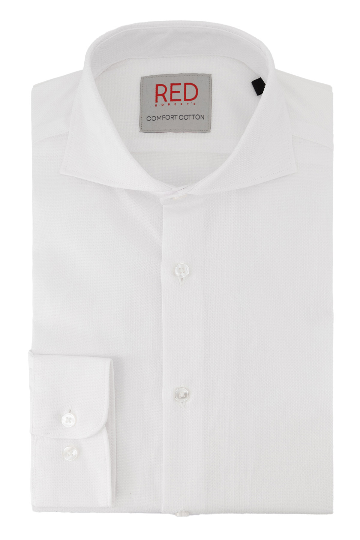Camisa Vestir COMFORT COTTON Roberts Red Color Blanco Slim Fit