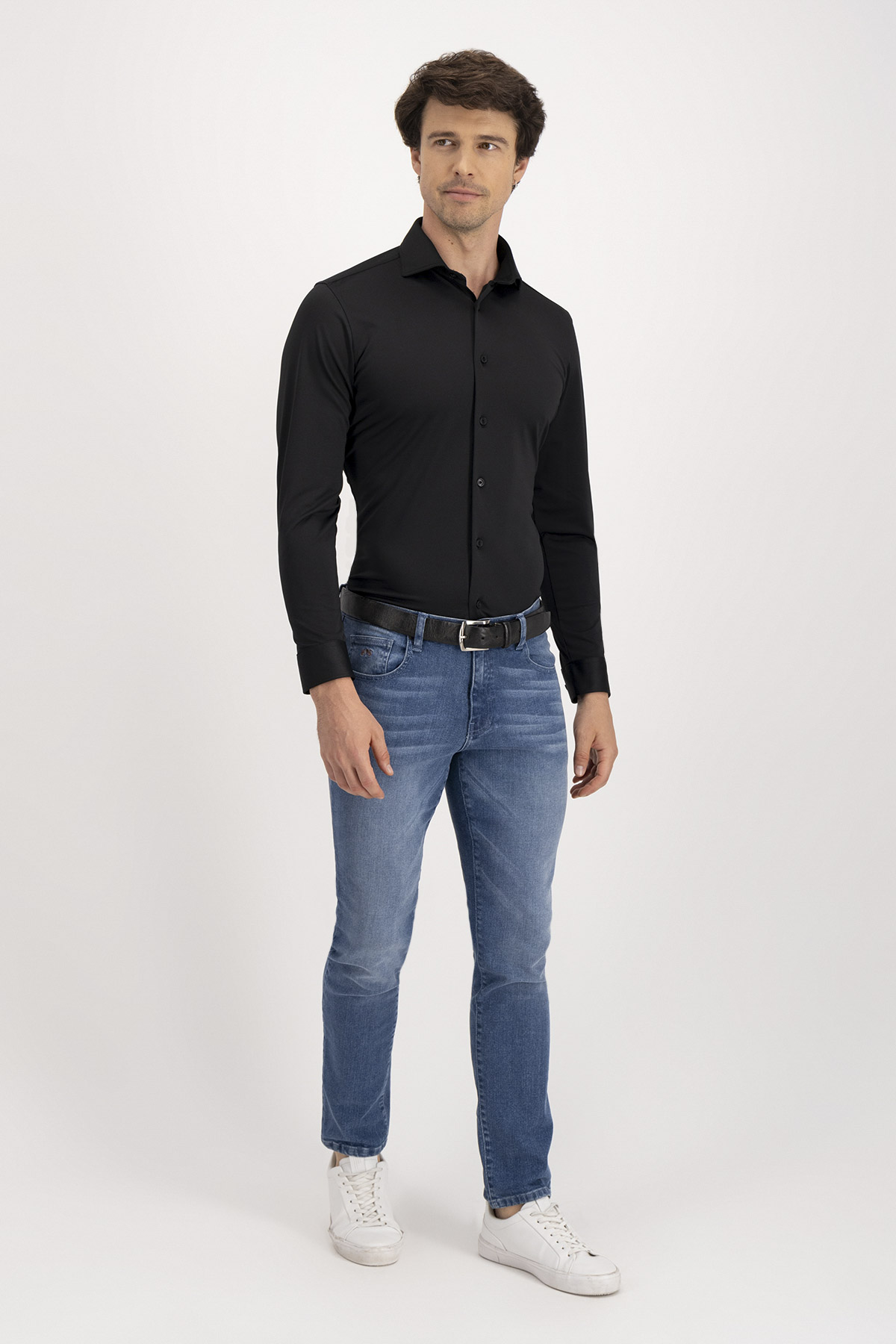 Camisa Casual Roberts Negro Slim Fit