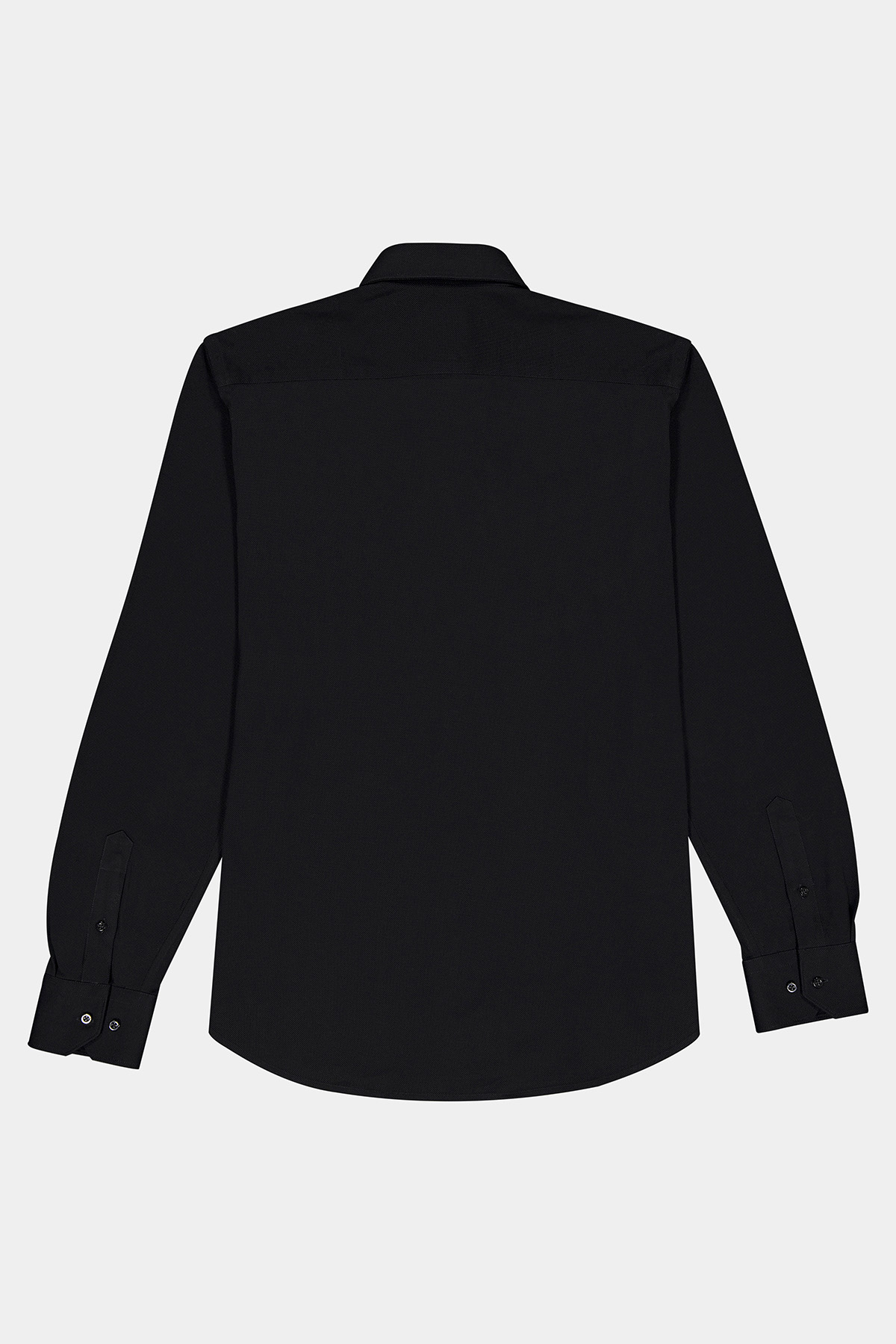 Camisa Vestir Knit Calderoni Negro Regular Fit