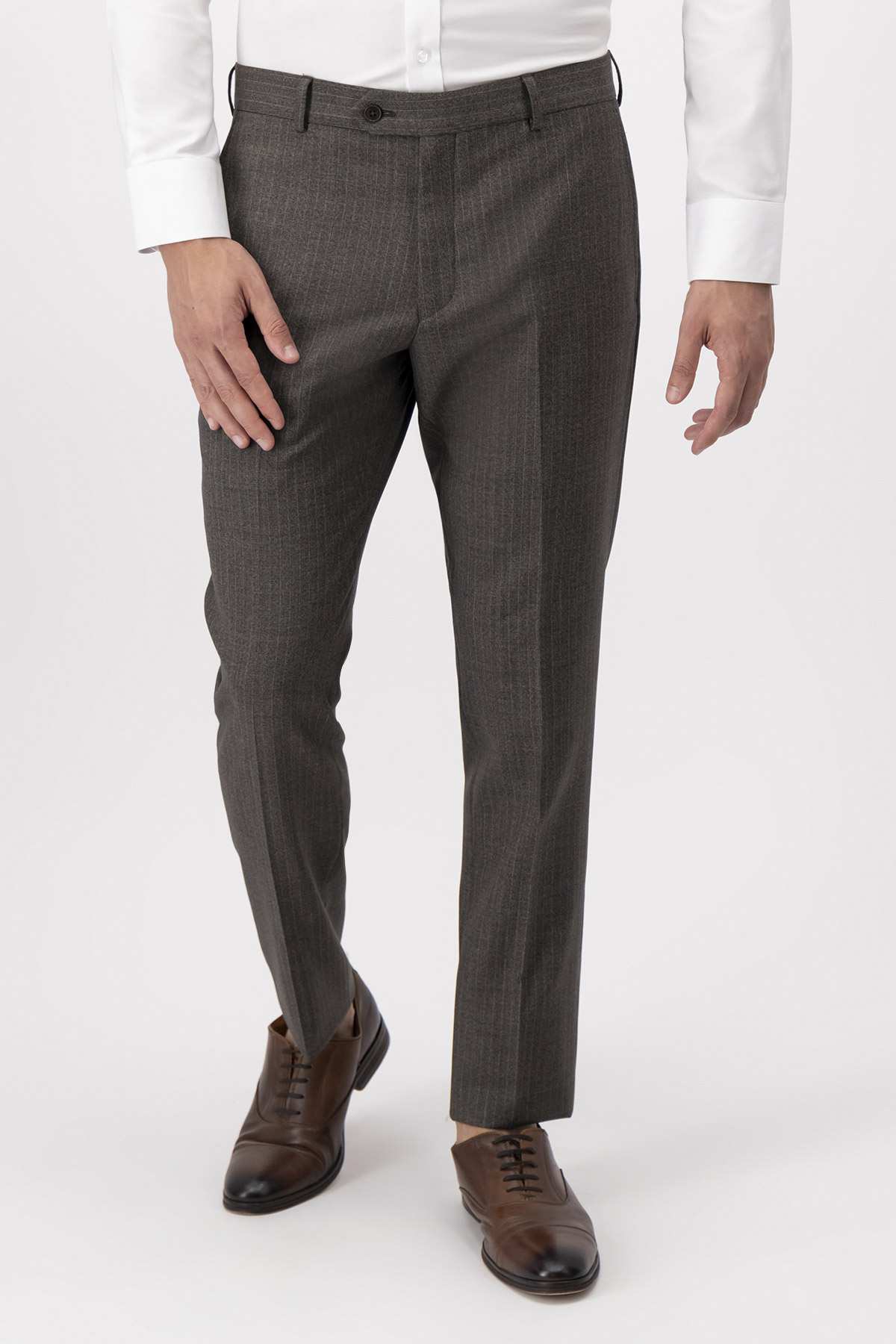 Traje Slim Fit Café