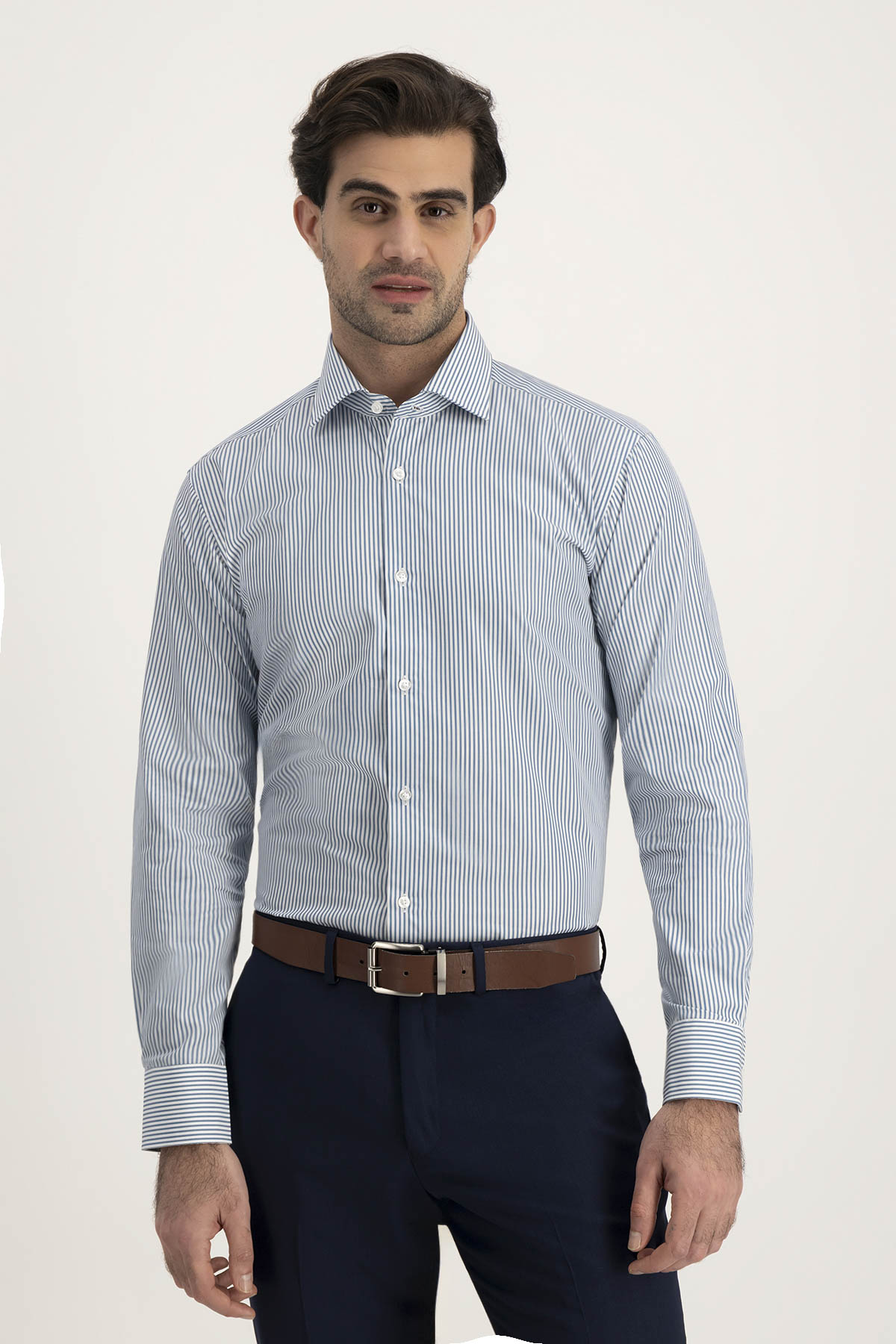 Camisa Formal Roberts Easy Care Verde Oscuro Slim Fit