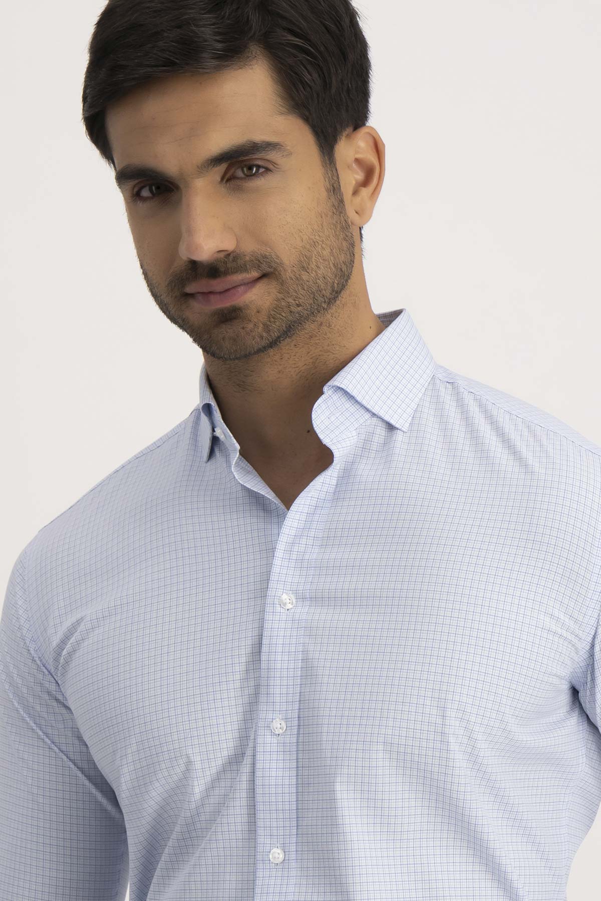 Camisa Formal NON IRON Calderoni Azul Contemporary Fit