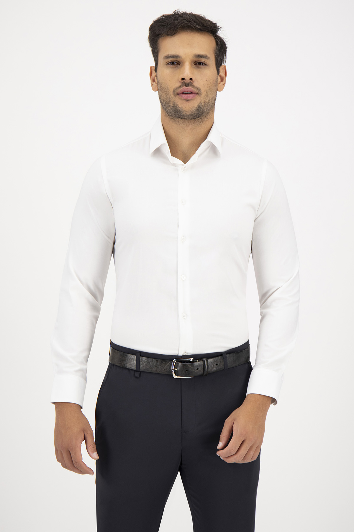 Camisa Vestir BAMBOO Roberts Red Blanco Slim Fit