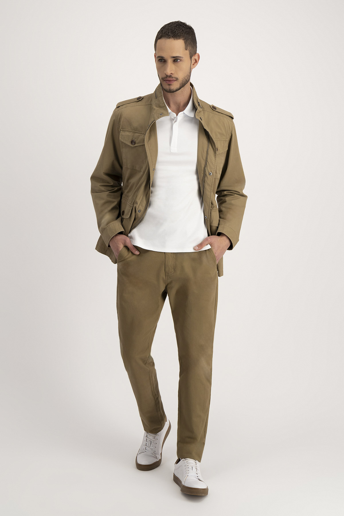 Pantalón Casual Roberts Verde Contemporary Fit