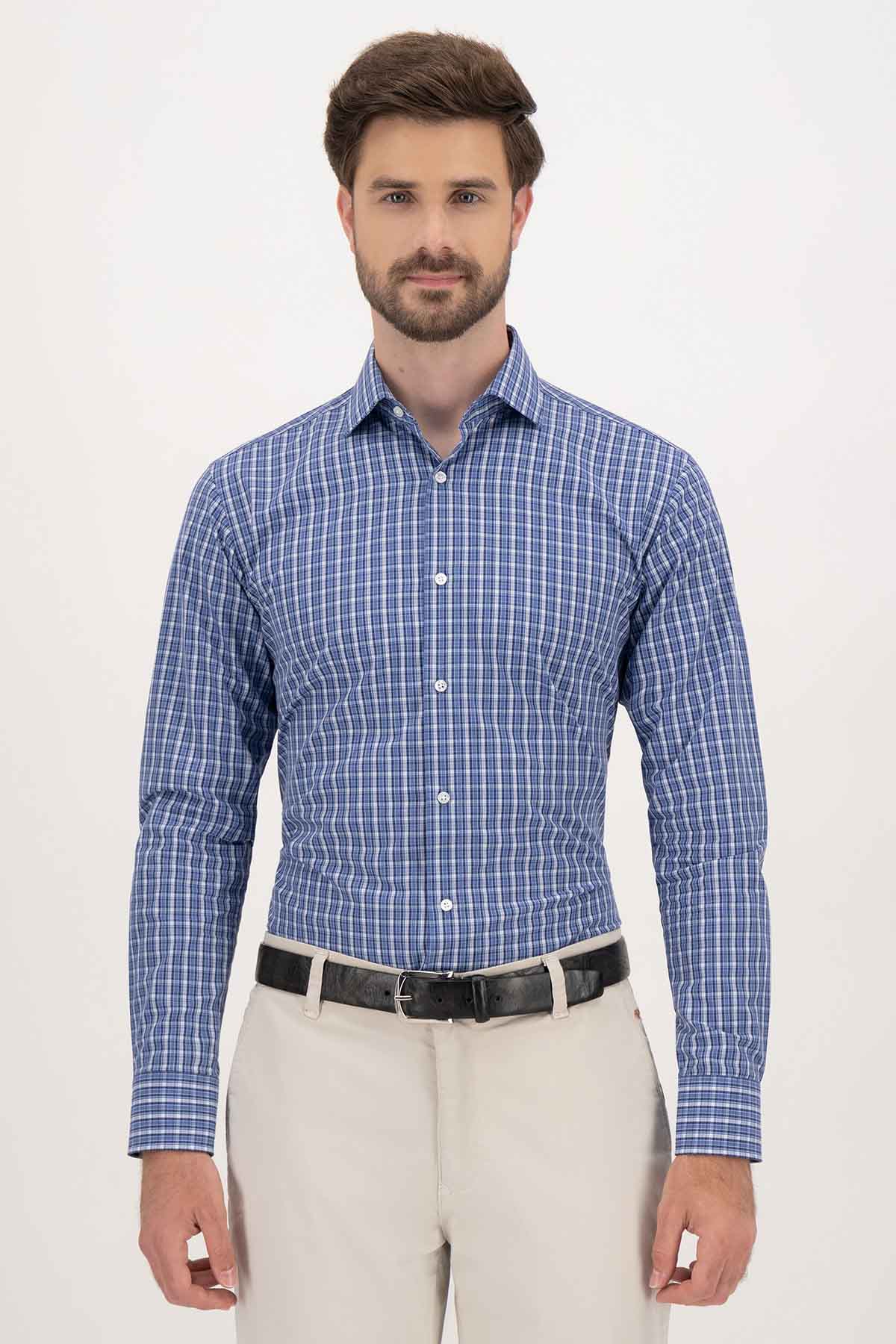 Camisa sport Roberts Color azul Regular fit