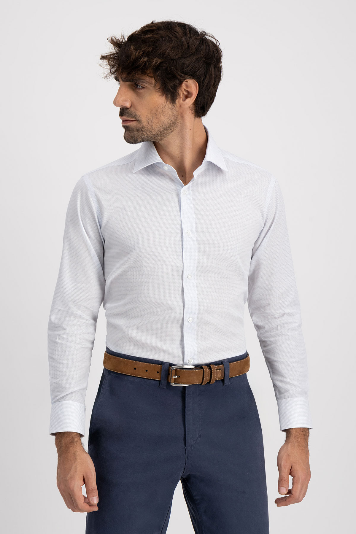 Camisa Roberts Easy Care Color Blanco Regular Fit