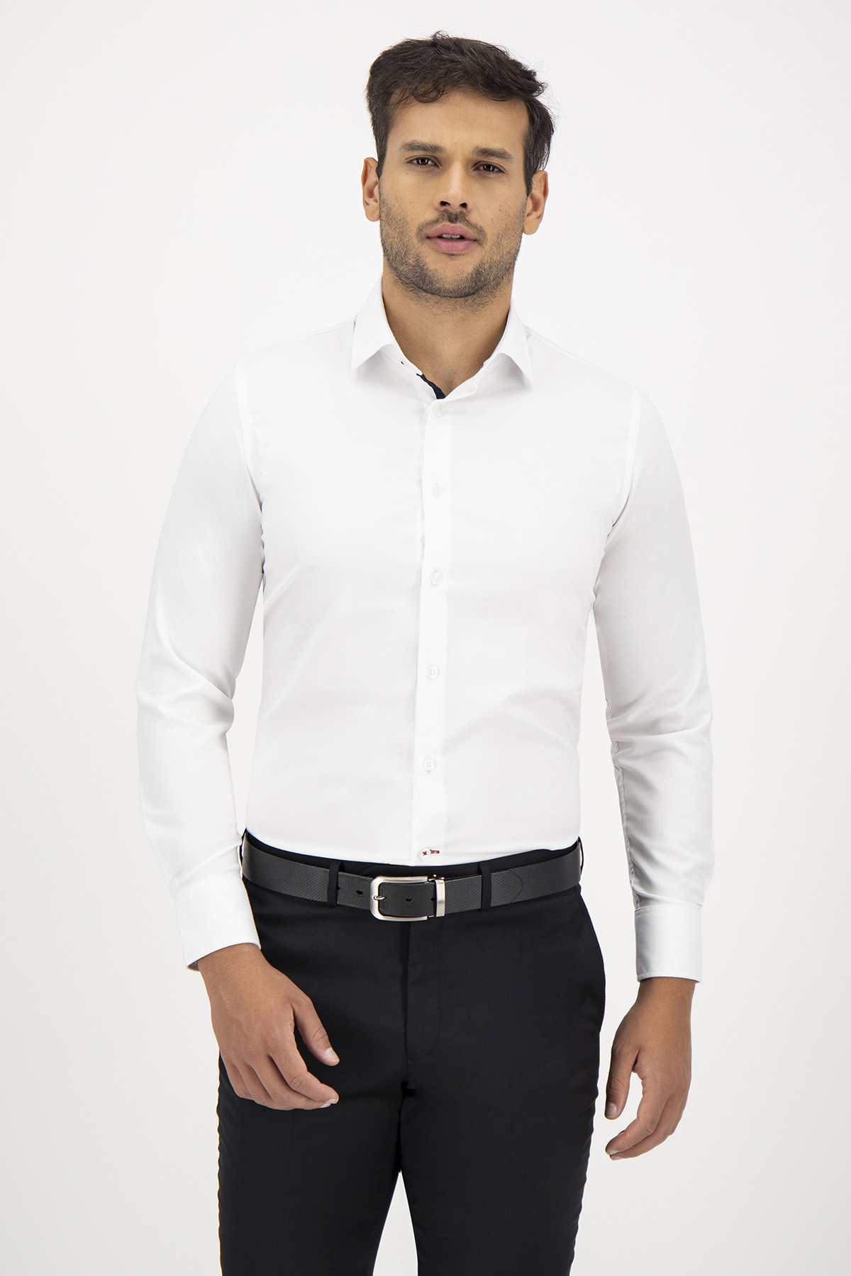 Camisa Vestir BAMBOO Roberts Red Blanco Slim Fit