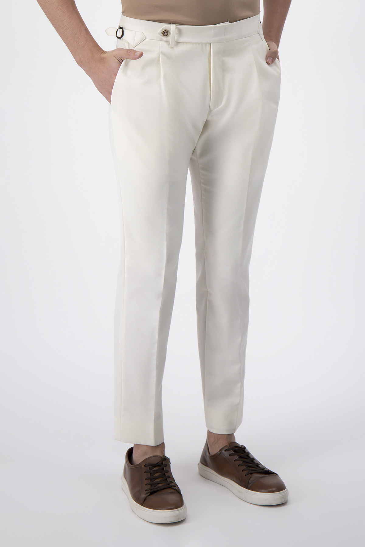 Pantalón Formal Calderoni Hueso Slim Fit