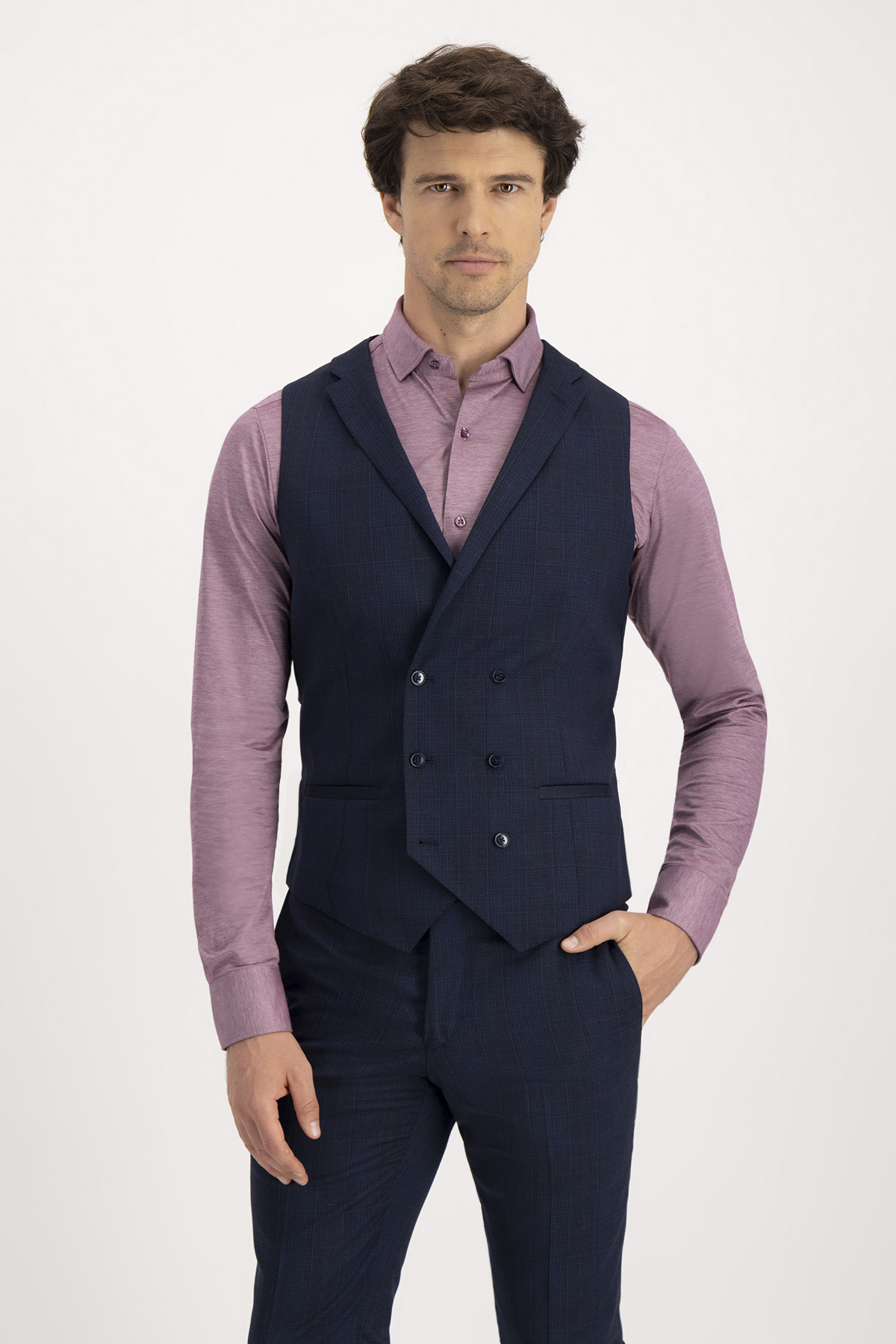 Traje Trío Roberts Azul Marino Slim Fit