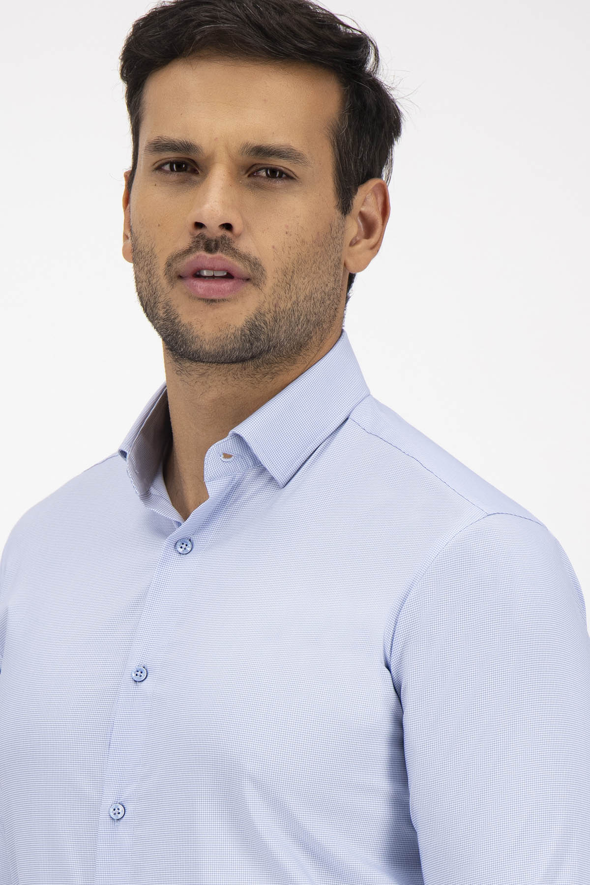 Camisa Vestir Calderoni Regular Fit Azul