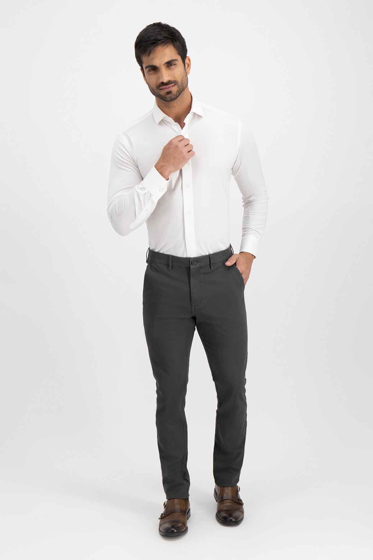 Pantalón Chino Roberts Gris Regular Fit