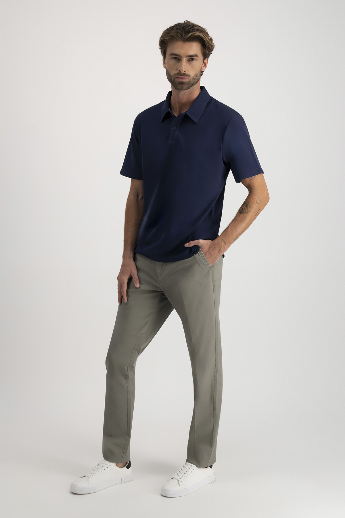 Pantalón Casual Roberts Verde Contemporary Fit