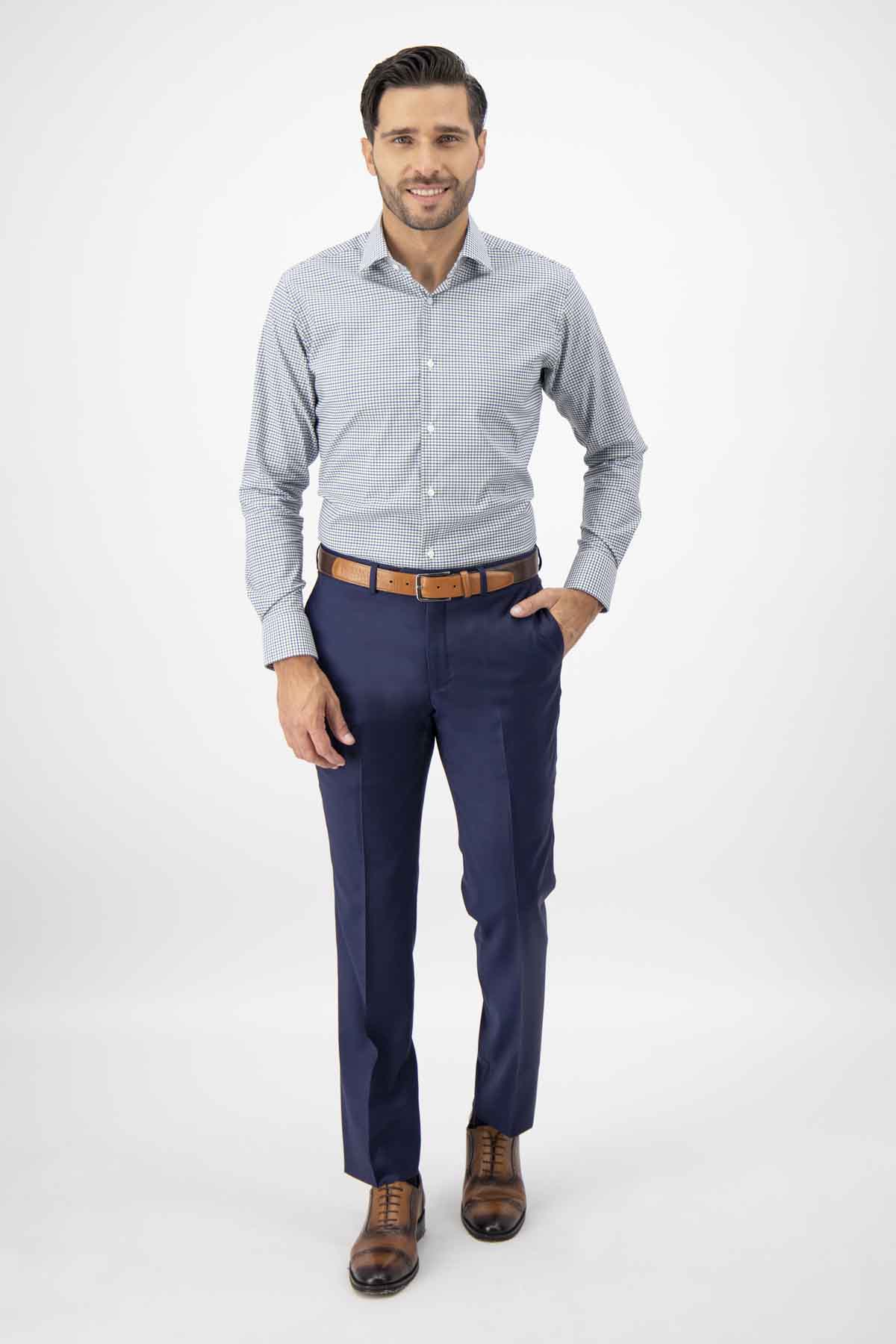 Pantalon Calderoni Contemporary fit color azul marino