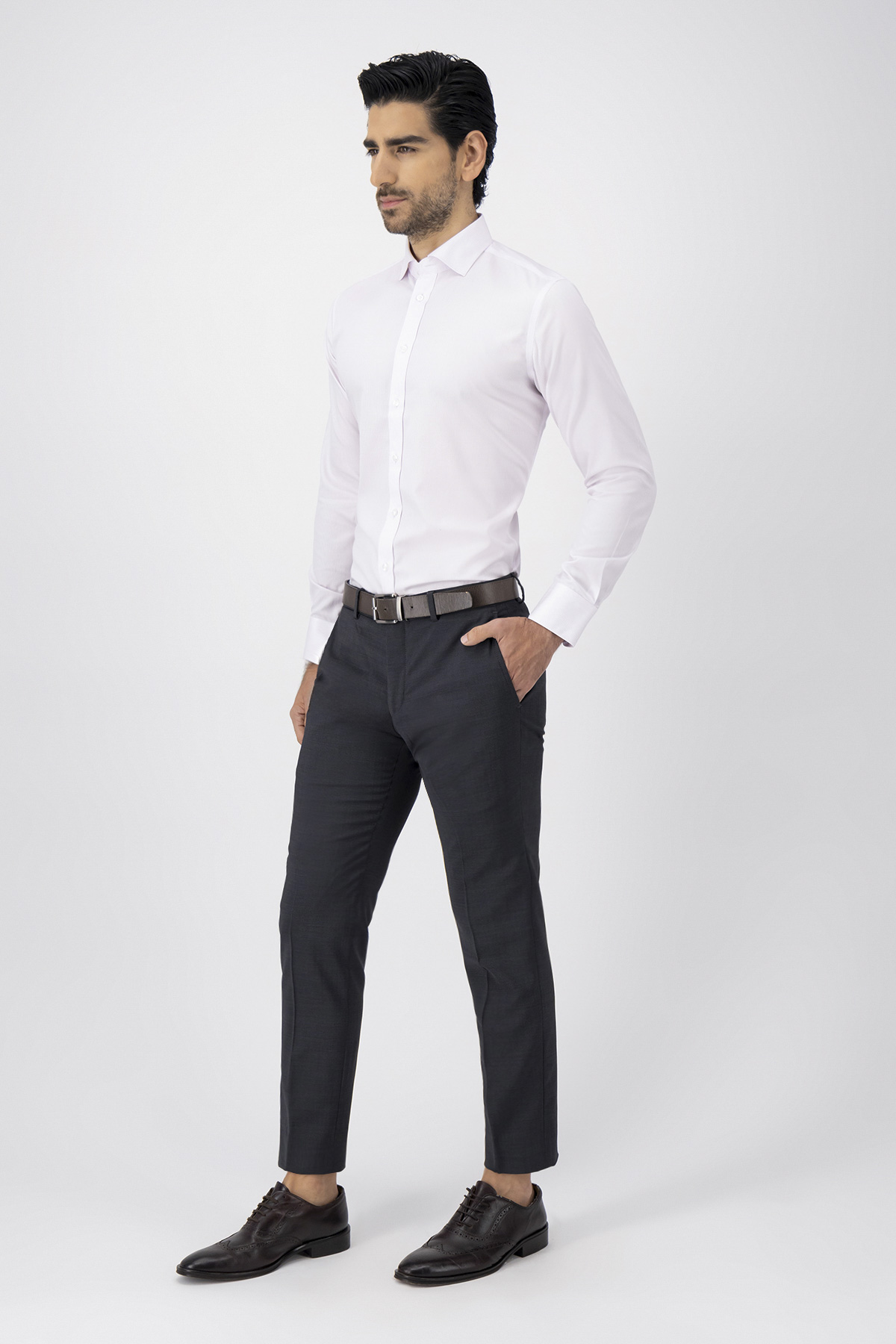 Camisa Formal NON IRON Contemporary Fit Rosa Claro