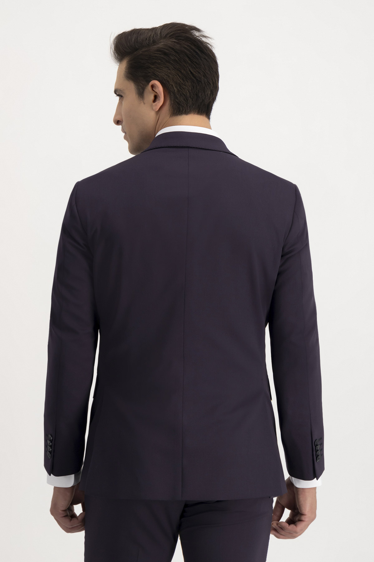 Traje Trío Slim Fit Azul Morado