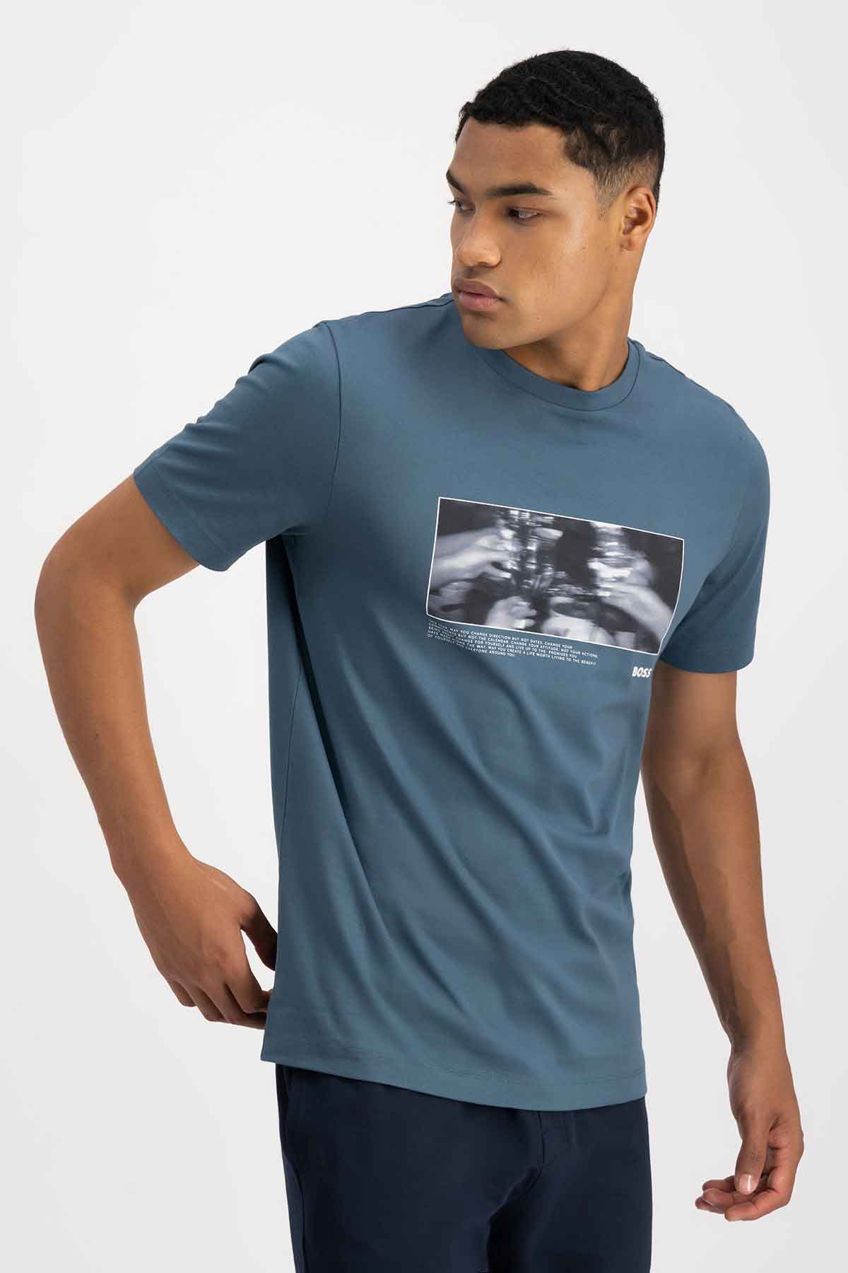 Playera Hugo Boss Regular Fit Turquesa