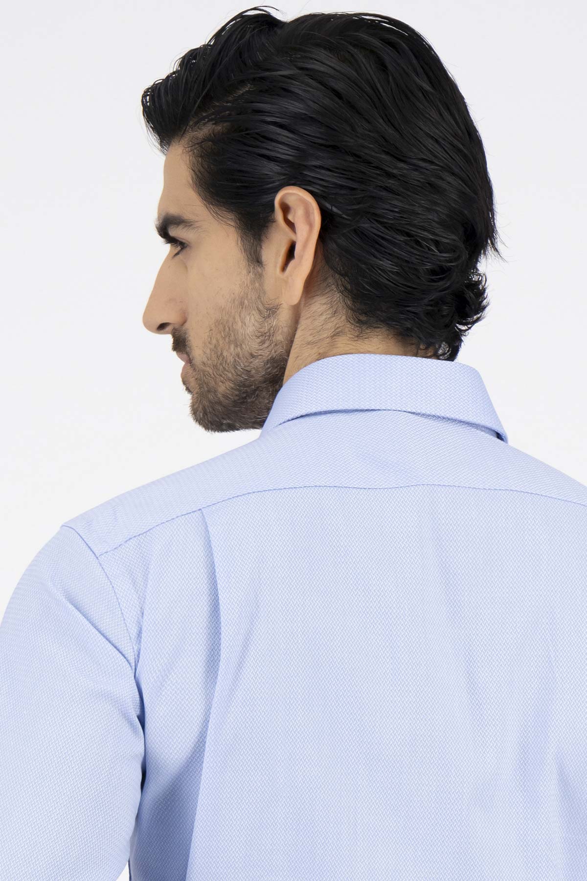 Camisa Formal Nano Tech Slim Fit Azul Marino