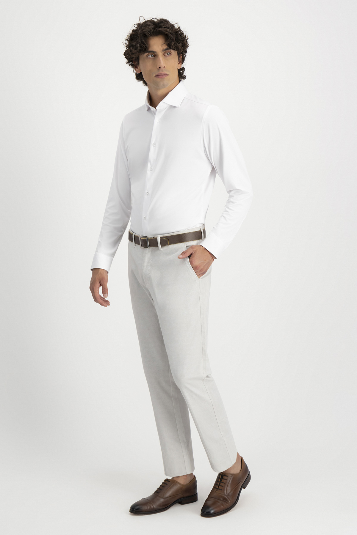 Camisa Casual Slim Fit Blanco