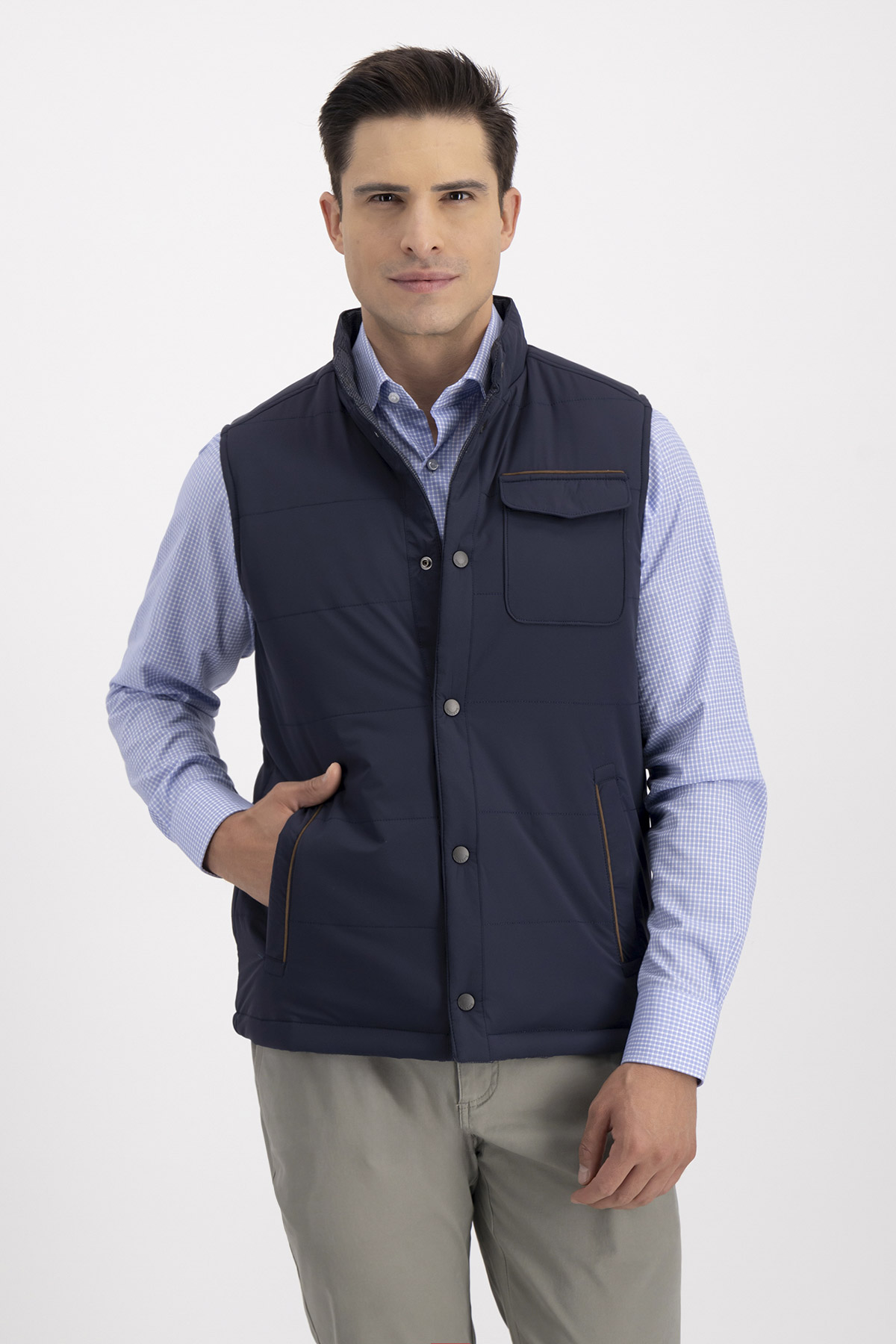 Chaleco LIGHT JACKET Azul Marino Roberts Contemporary Fit