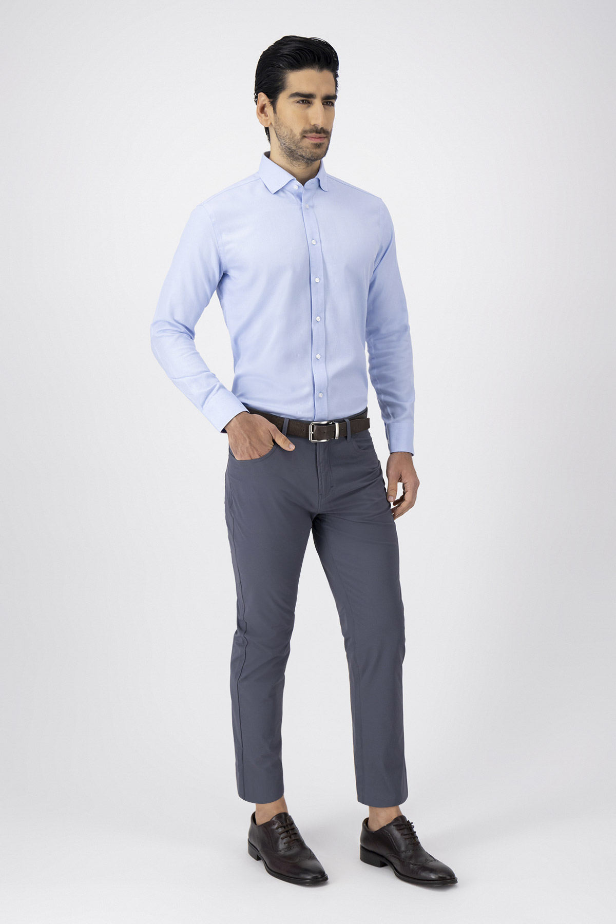 Camisa Formal NON IRON Contemporary Fit Azul