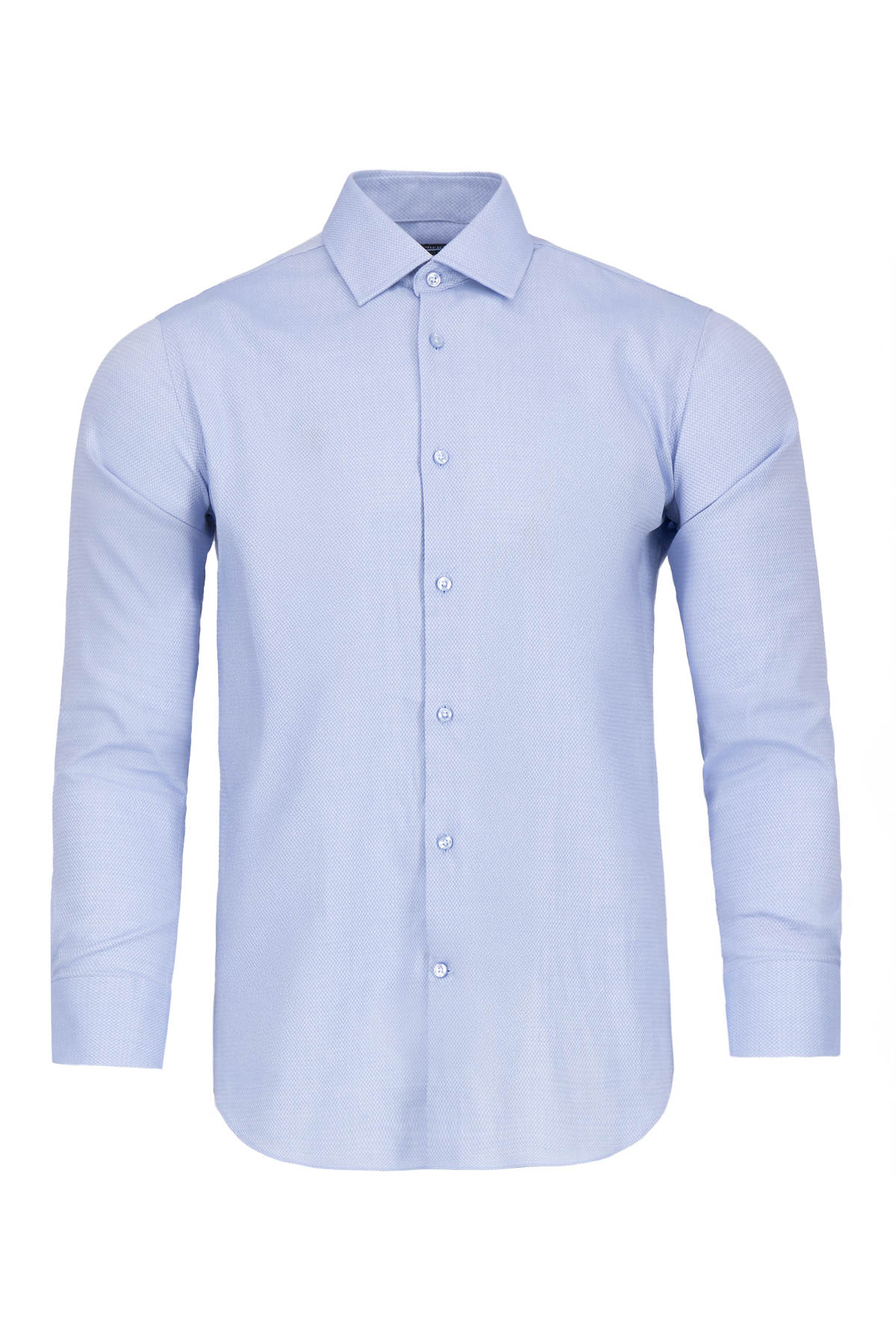 Camisa Formal Nano Tech Slim Fit Azul Marino