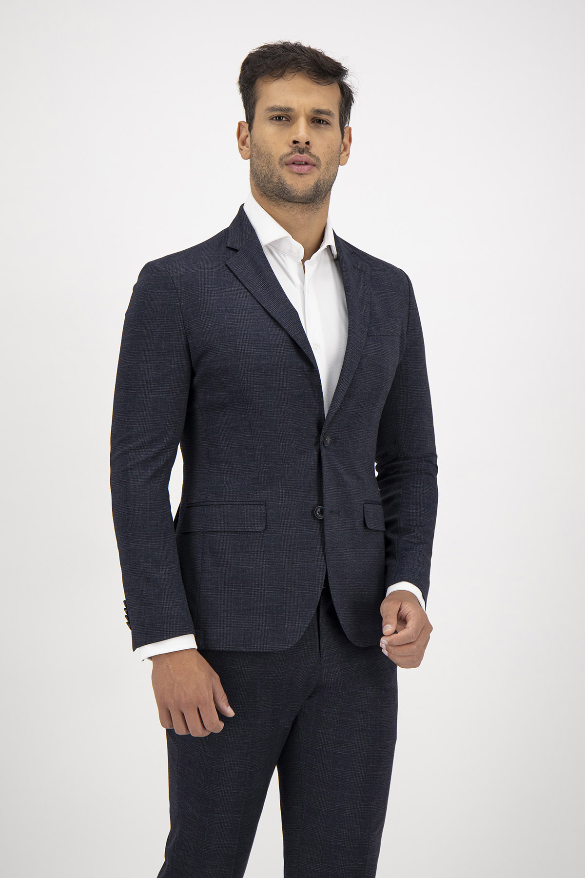 Traje Roberts Red Gris Oxford Slim Fit