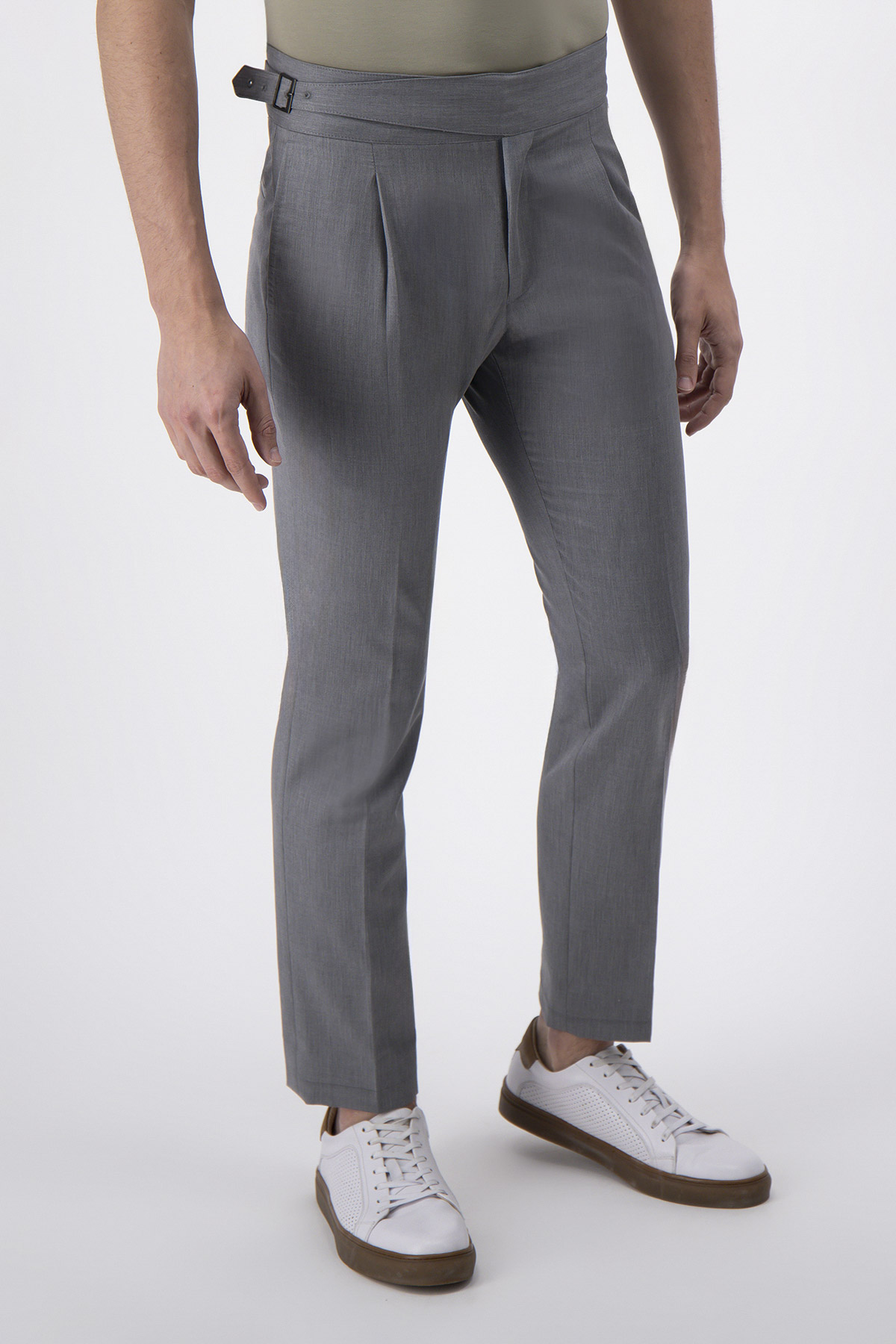 Pantalón Formal Calderoni Gris Slim Fit