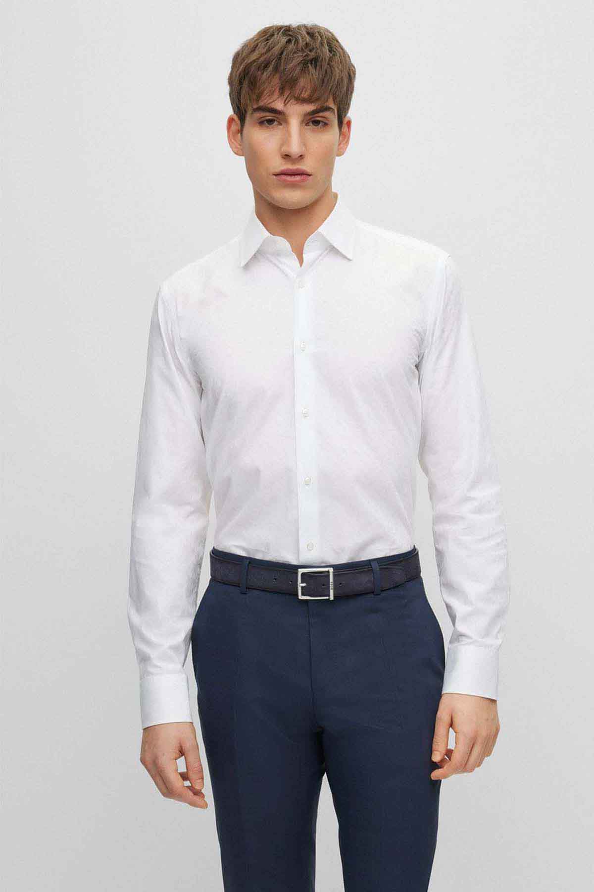 Camisa Boss Formal Color Blanco Slim Fit