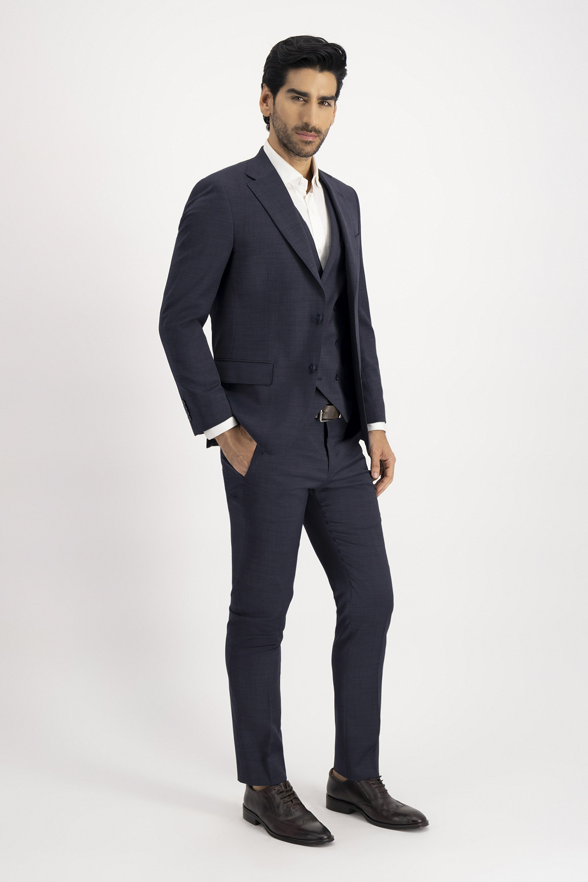 Traje Trío Slim Fit Azul Marino