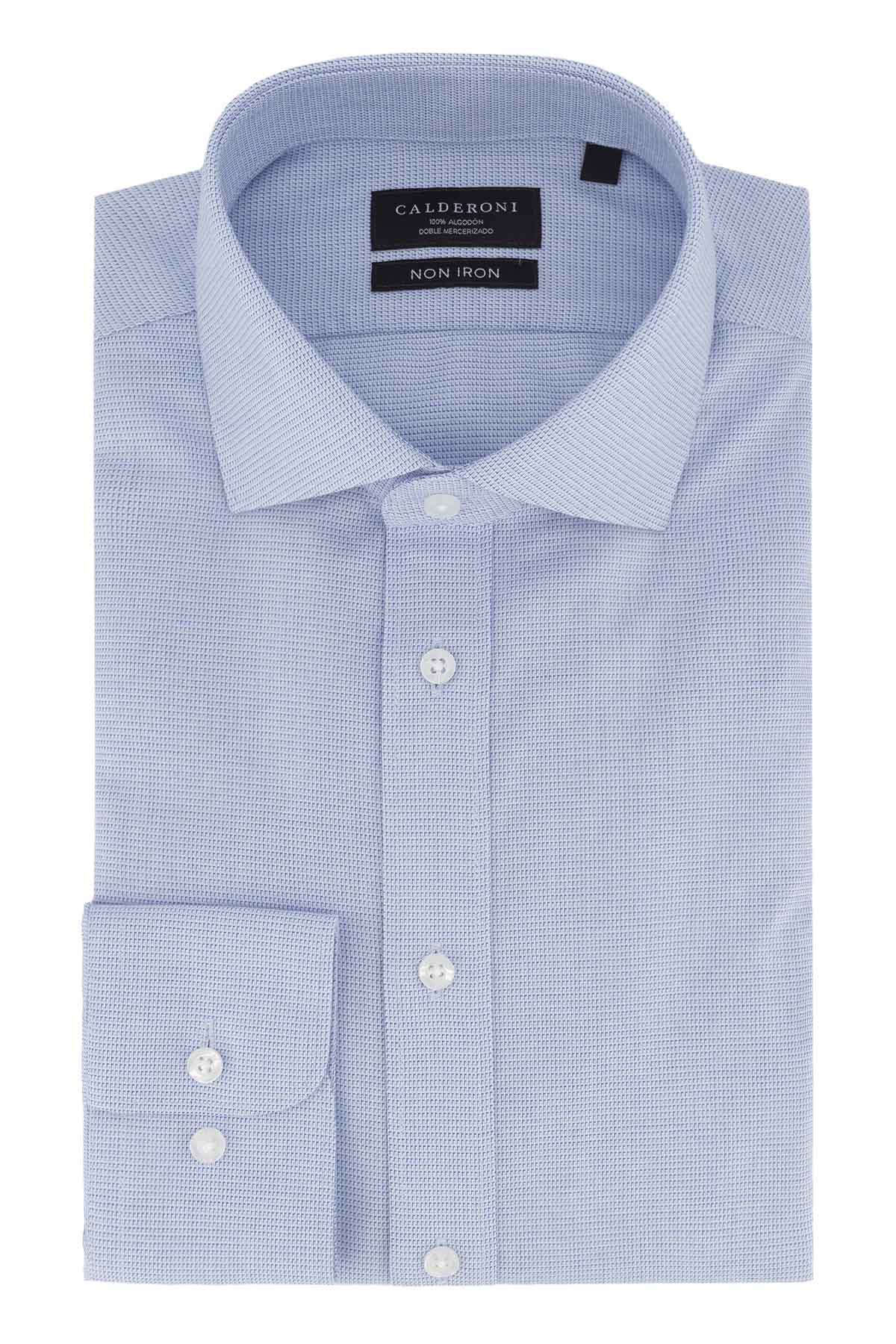 Camisa Formal NON IRON Calderoni Azul Contemporary Fit