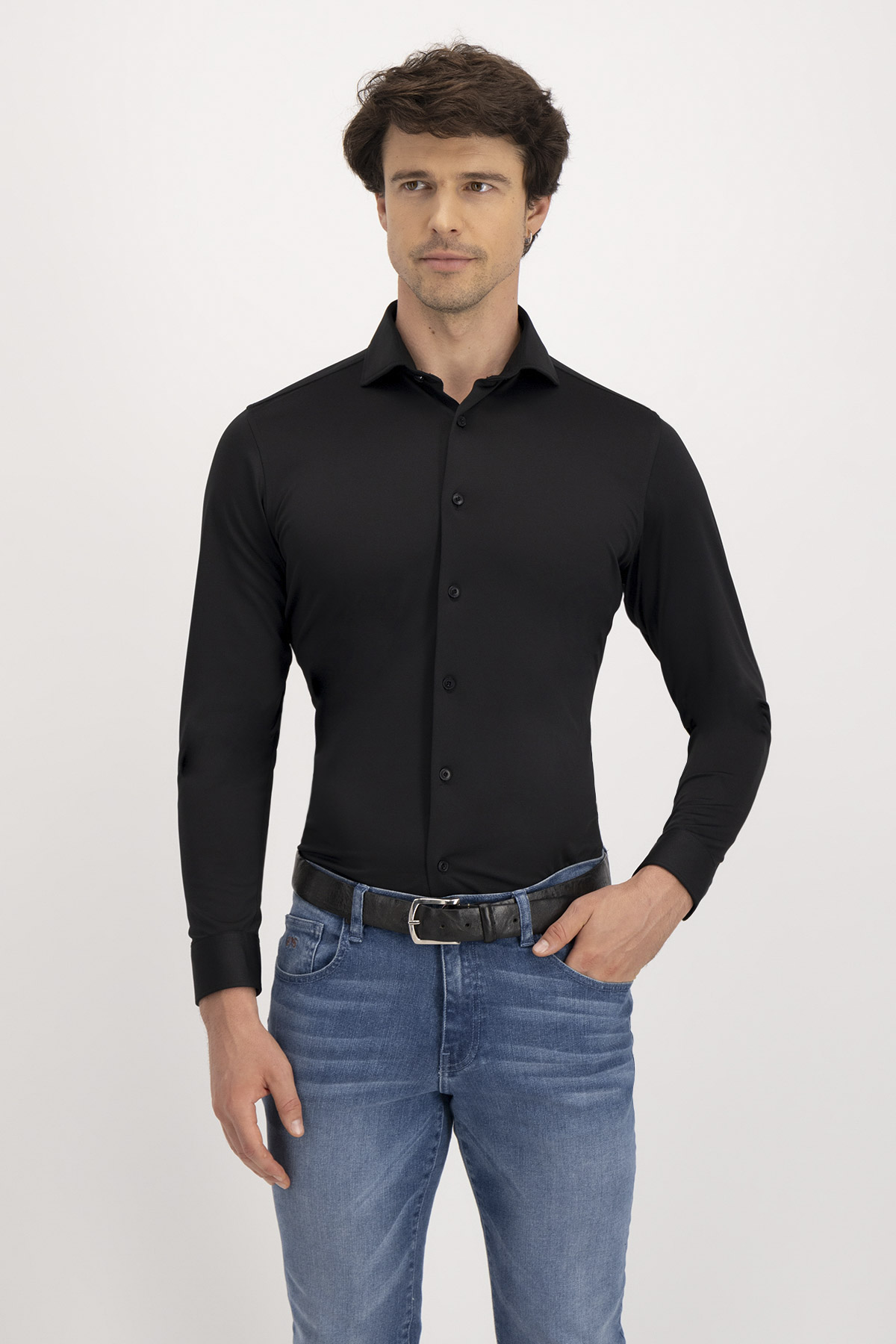 Camisa Casual Roberts Negro Slim Fit